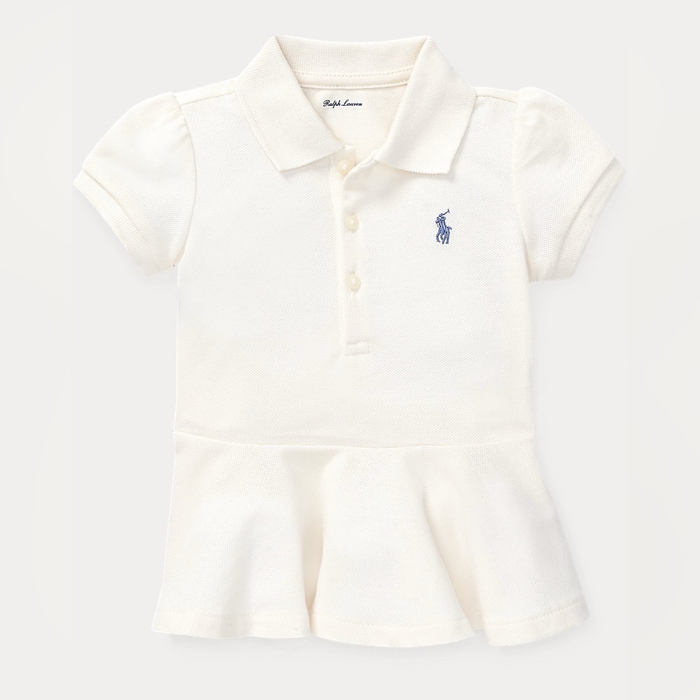Ralph Lauren Girls White Polo Peplum Top – Size 4T